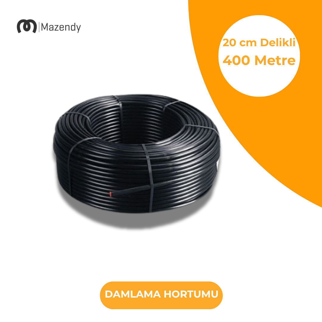 16 mm 400 m 20 cm Delik Aralıklı Damla Sulama Hortumu Tekli