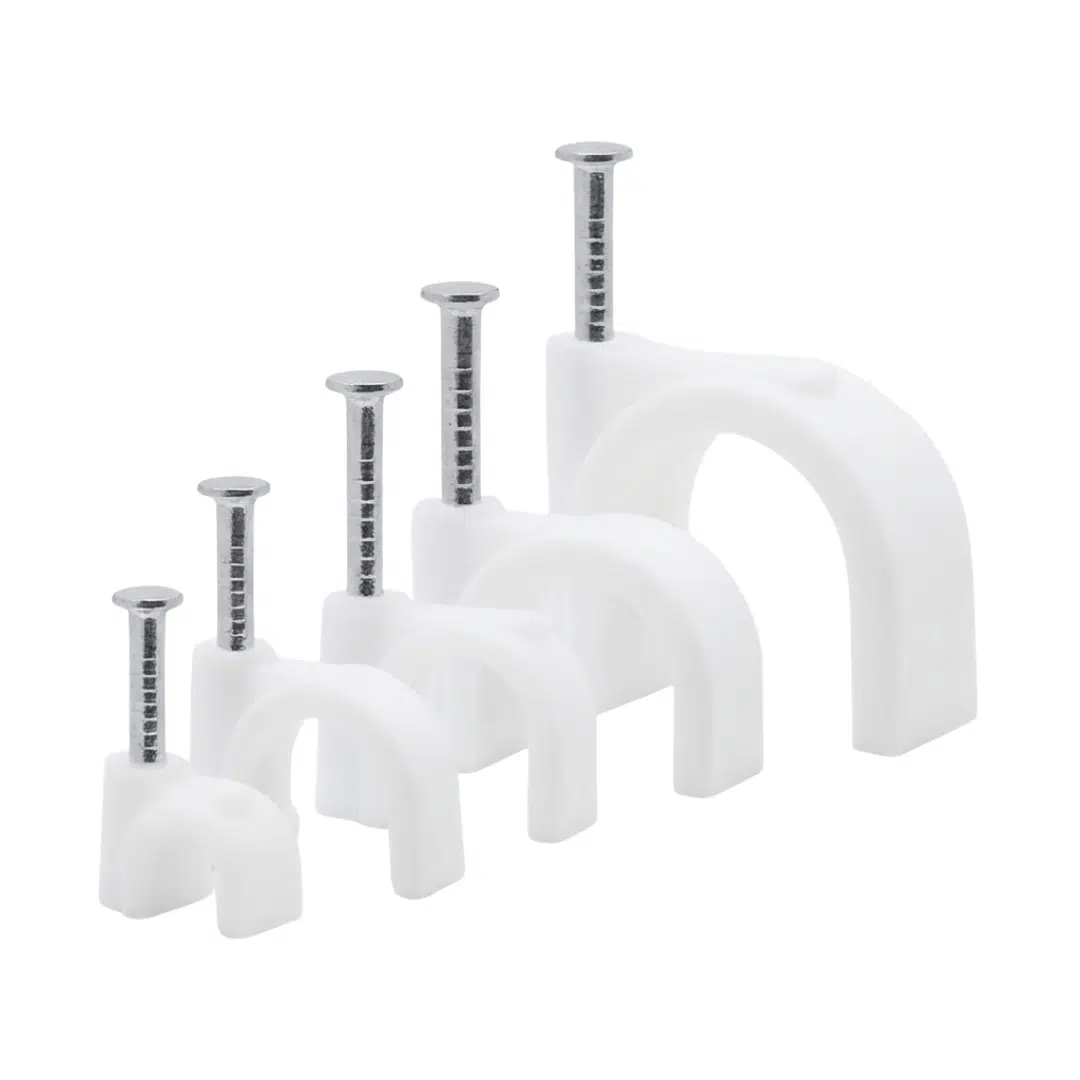 Çelik Çivili Kablo Kroşesi Kablo Sabitleme Kroşesi Elektrik-İnternet-Anten Kablo Tutucu