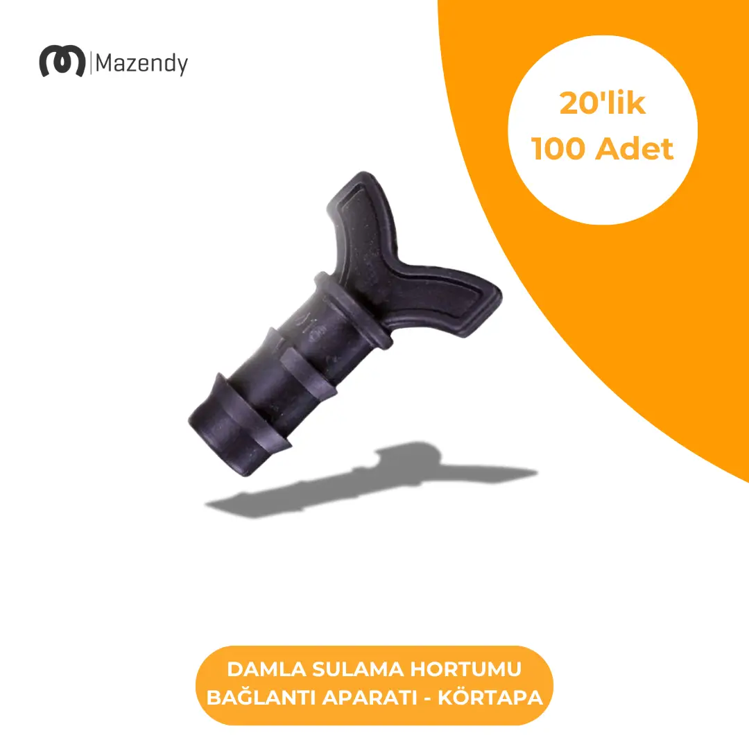 Damla Sulama Körtapa 20'lik - Dayanıklı ve Kolay Montajlı Bağlantı Parçası (100 Adet)