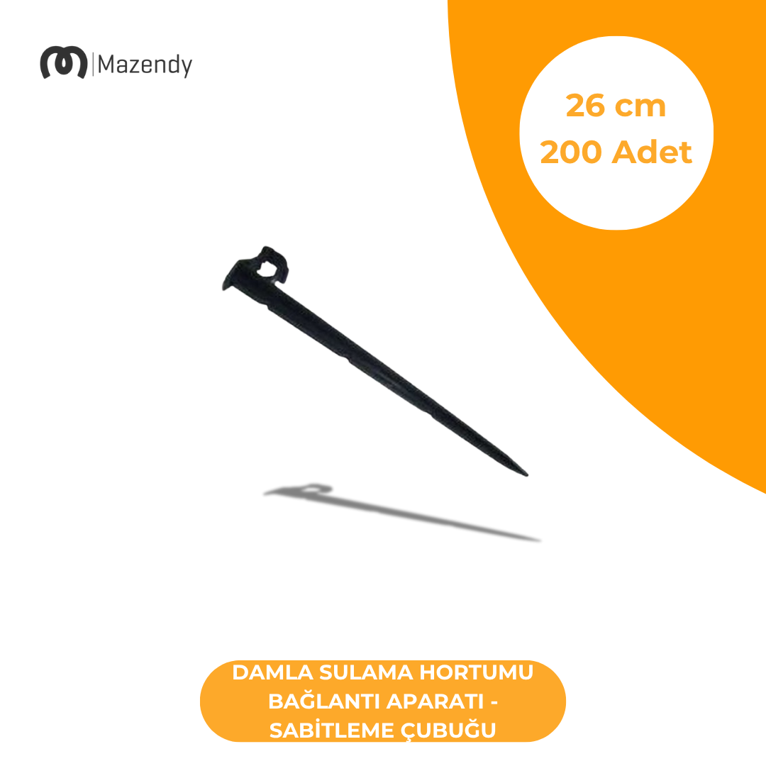 Damla Sulama Sabitleme Çubuğu 26 Cm - Dayanıklı ve Kolay Montajlı Bağlantı Parçası (200 Adet)